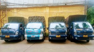 Xe tải của dịch vụ chuyển nhà trọn gói Kiến Vàng – vận chuyển an toàn, nhanh chóng.
